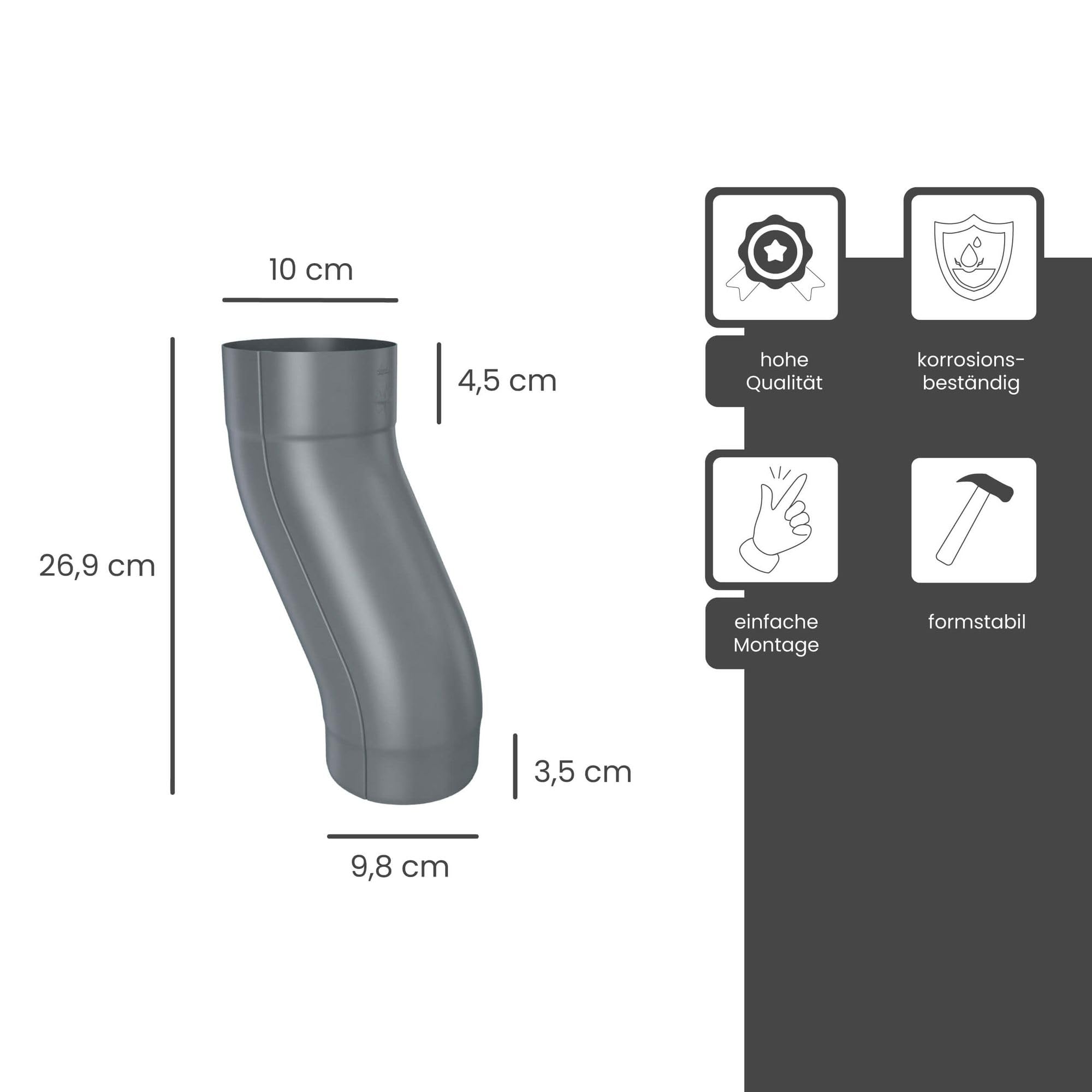 Estensione Tubo Grondaia Flessibile - Regolabile Da 20 A 59 Pollici, In PE E ABS, Per Allontanare L’acqua Piovana - 5