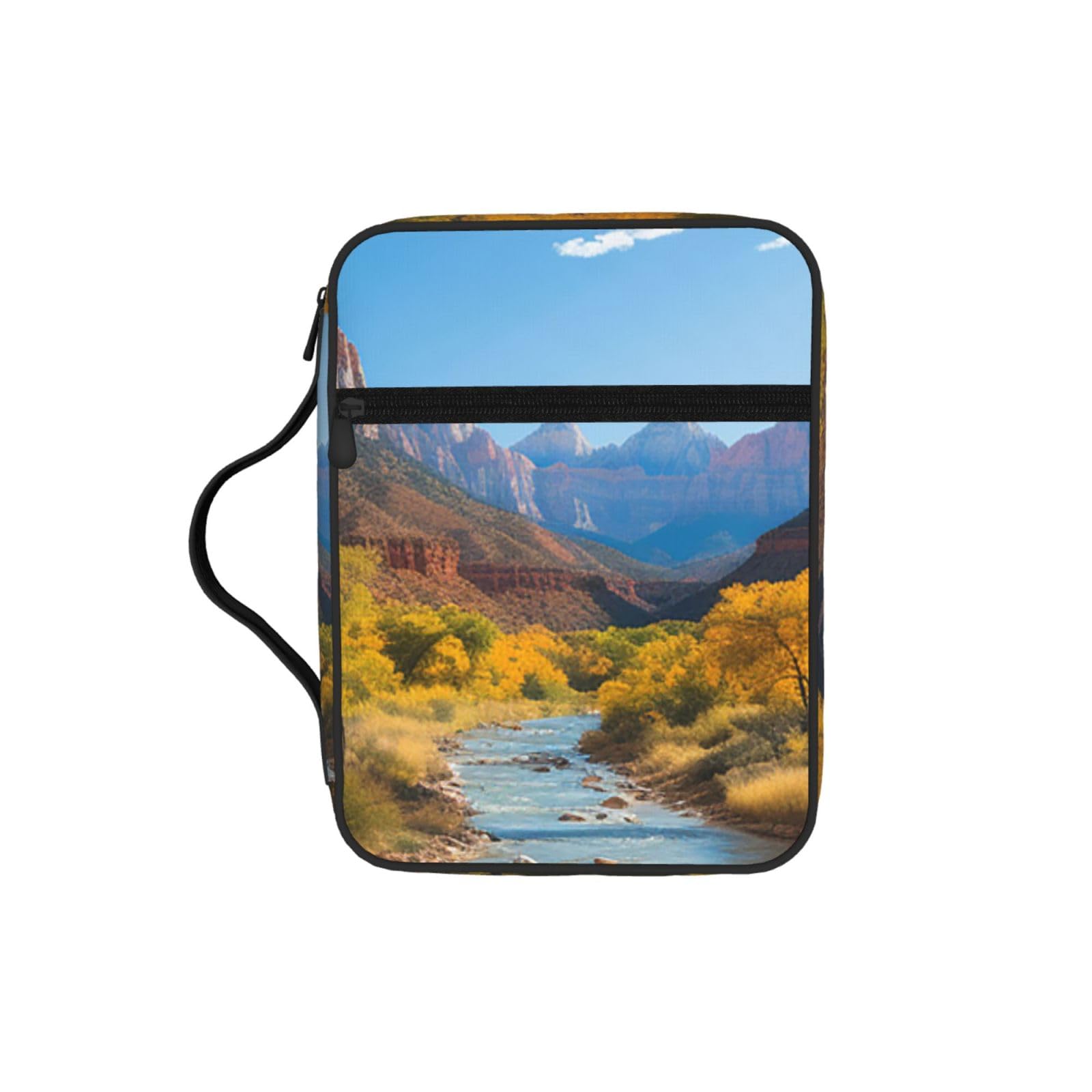Zion National Park Bible Cover Case Waterproof Bible Bag With Handle Organizer Storage Book Cover For Bible Study