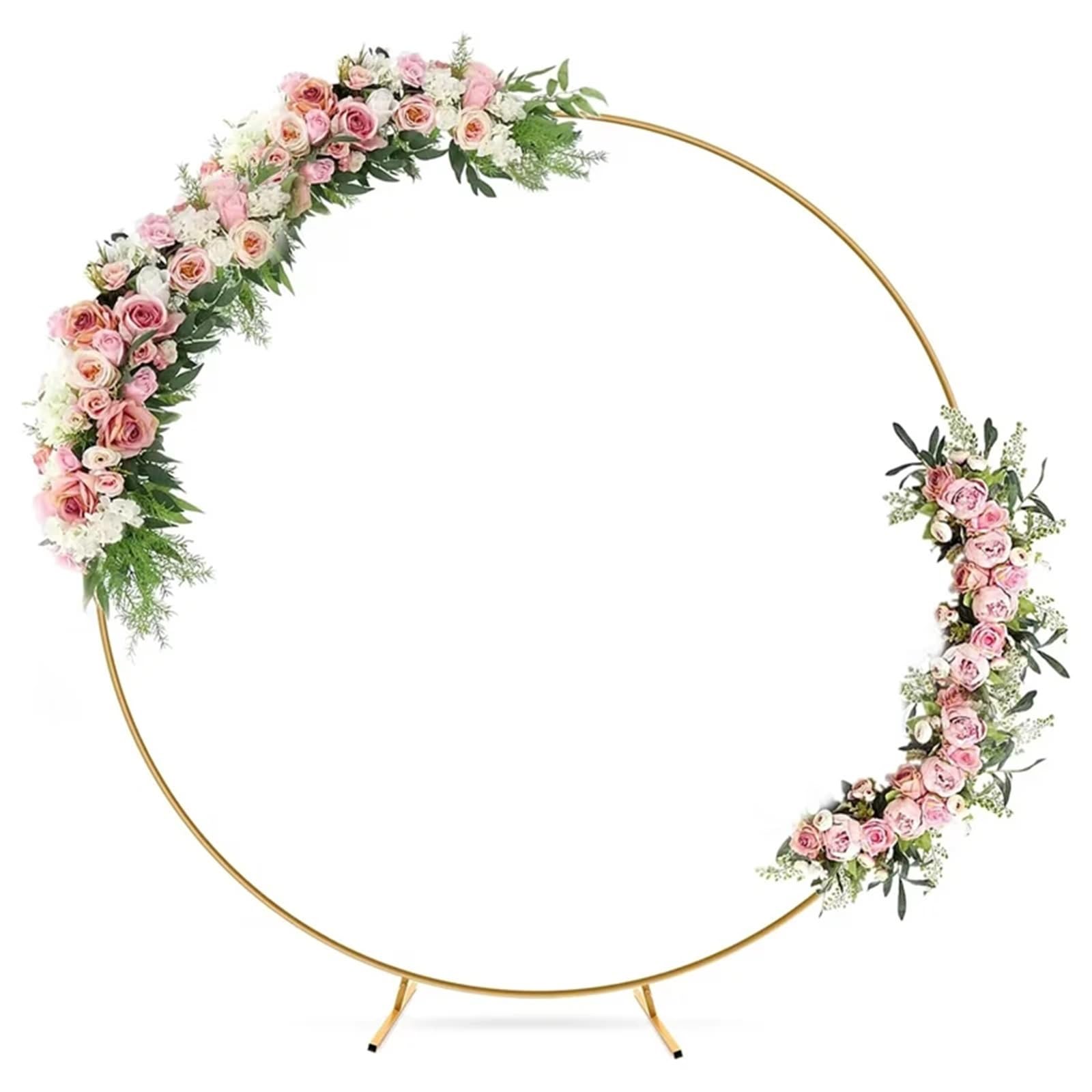 Kit d'arche de ballons ronds de 1 m/2 m, support de couronne de ballons, décoration de fête d'anniversaire de mariage, cadre de bricolage, arrière-plan Kit d'arche de Ballons(Golden,1m(39.37inch))