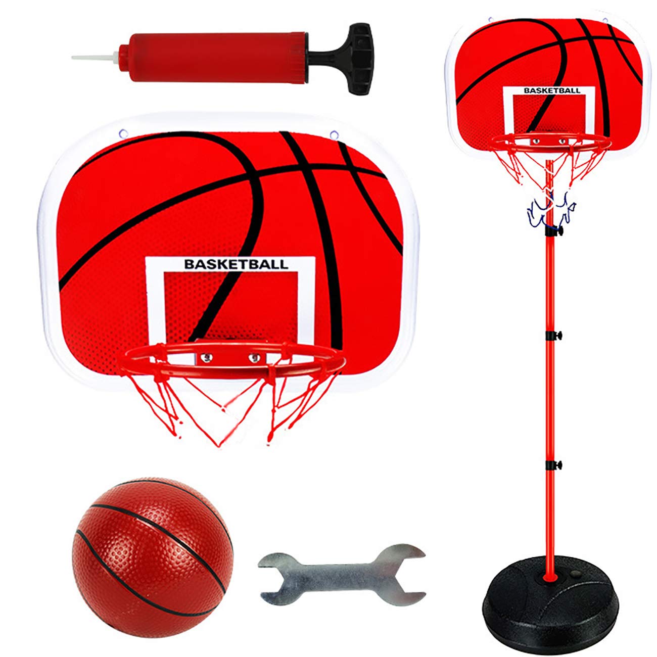 Wamsatto Basketball Hoop with Stand Kids Basketball Toy Set Basketball Stand