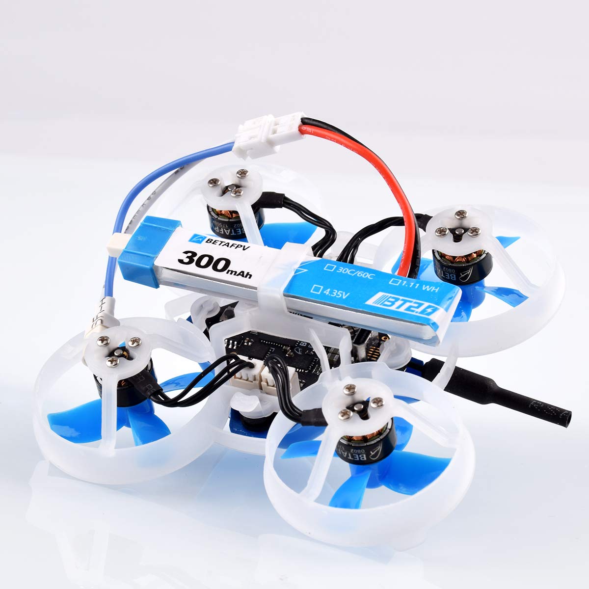 BETAFPV 8pcs Batterie BT2.0 300mAh 1S 4.35V 30C/60C Pour Drone FPV Tiny Whoop Comme Meteor65