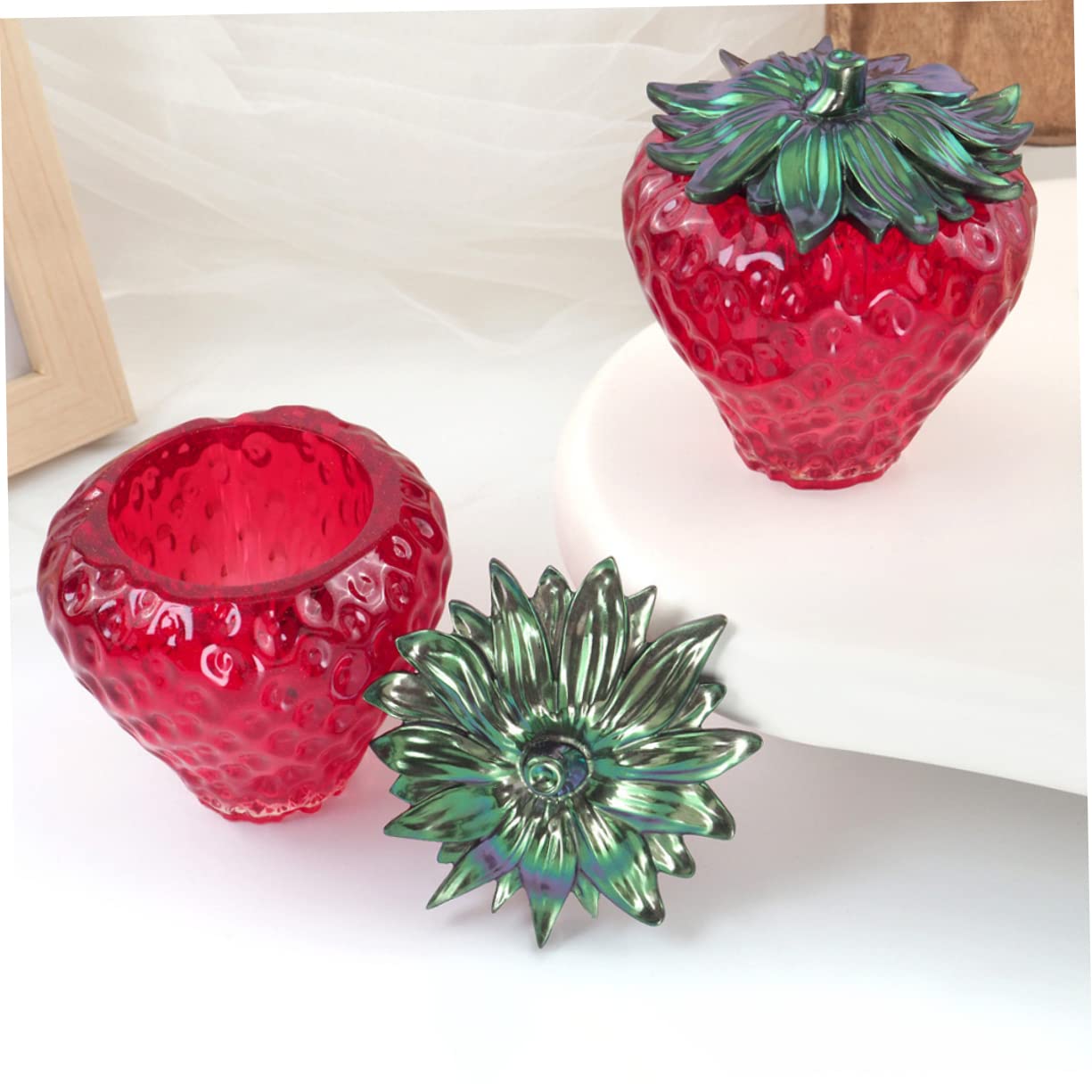 Veemoon 4 Juegos Moldes de Silicona para Frascos de Frutas Molde de para Manualidades Diy de Frutas para Casa u Oficina