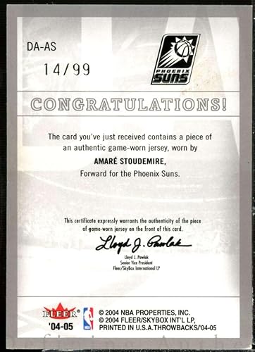 Miniatura 2 de Amare Stoudemire 2004-05 Fleer Throwbacks Defining Authentic Jerseys 99#AS