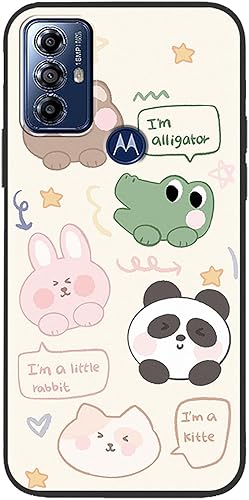 Miniatura 4 de Funda para Motorola Moto G Play (2023) con 2 protectores de pantalla de vidrio templado, diseño de animales, funda protectora delgada de silicona a