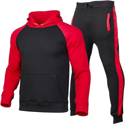 Vividcrate Sweatsuits for Men Long Sleeve Pullover Hoodie Jo