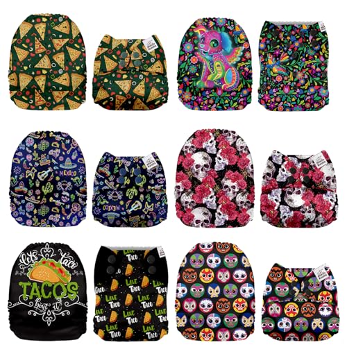 Image of Mama Koala 1.0 Cloth Diapers for Babies, 6 Pack Pocket Shell Only (NO Inserts) - One Size Washable and Reusable Pocket Diapers for Newborns and Toddlers - 160029