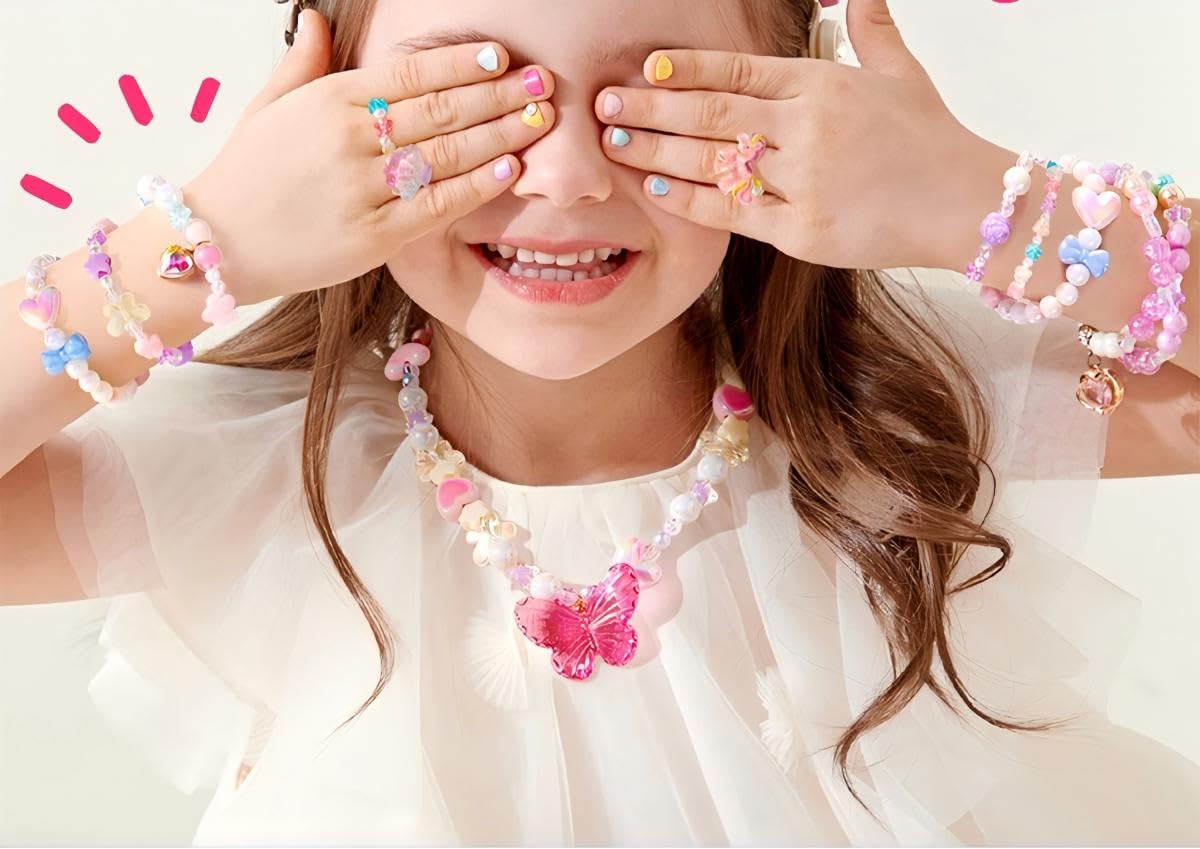 ROOCHKD Kunst- und Bastelset zur Schmuckherstellung, mehrfarbig, DIY-Armband, Bastelprojekte und Dekorationen, Kunstbedarf, Klassenaktivität für Kinder, Geburtstag, Austausch, Geschenke