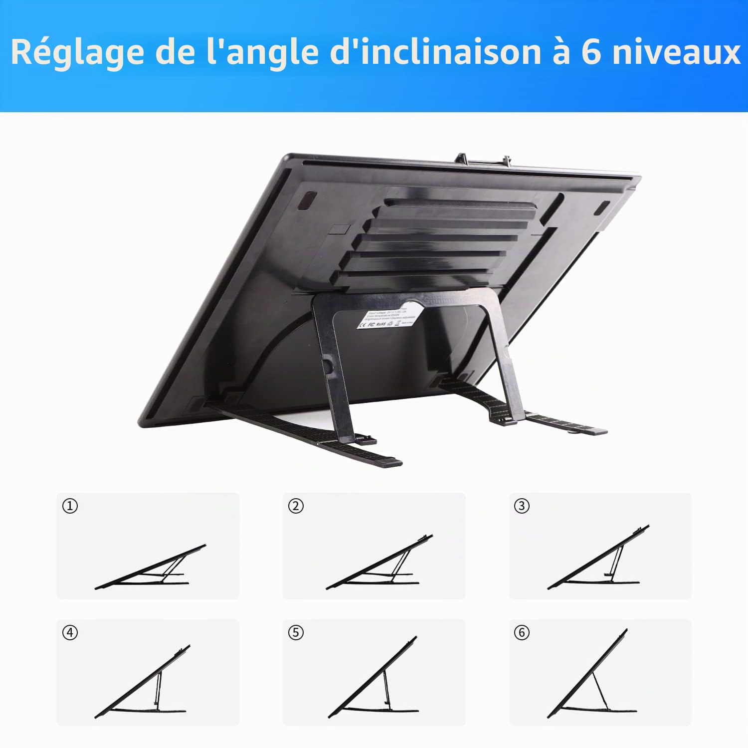 Tablette lumineuse a3 rechargeable avec sac&Support, 3 couleurs dimmables et 6 niveaux de gradation table lumineuse a3 pour le dessin, diamond painting, la peinture, la visualisation aux rayons X