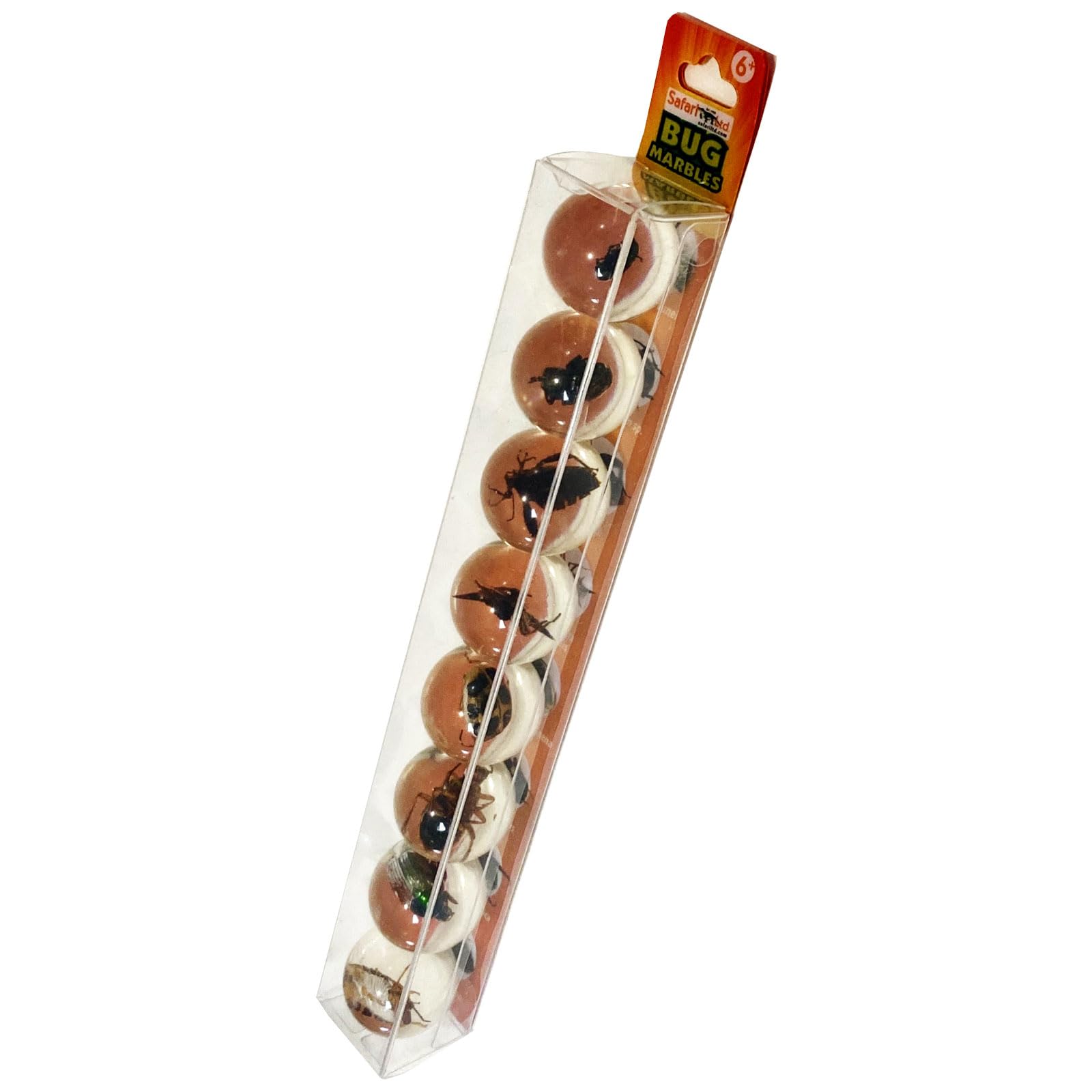 Safari Ltd. Geoworld Bug Marbles - Set of 8 Marbles 1 Inch with Real Insect Specimens