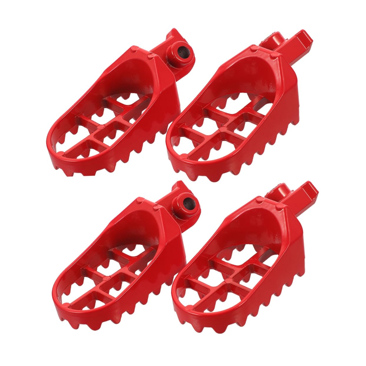 Estriberas Delanteras para Pit Bike 4 Piezas de Aluminio Rojo