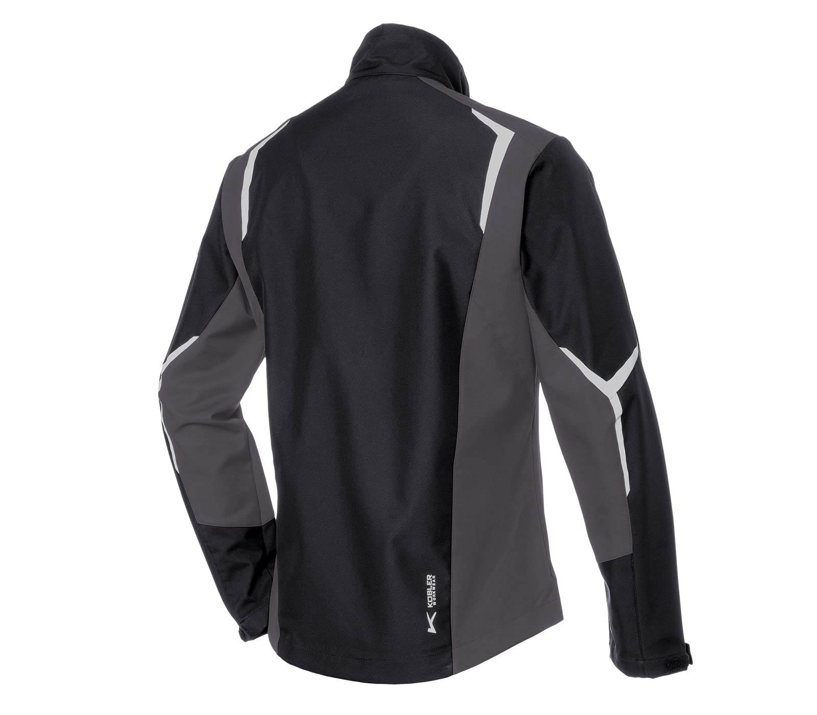 KÜBLER BODYFORCE kurtka softshell – wiatroszczelna i wodoodporna kurtka robocza z elementami stretchowymi, czarny/antracytowy, L