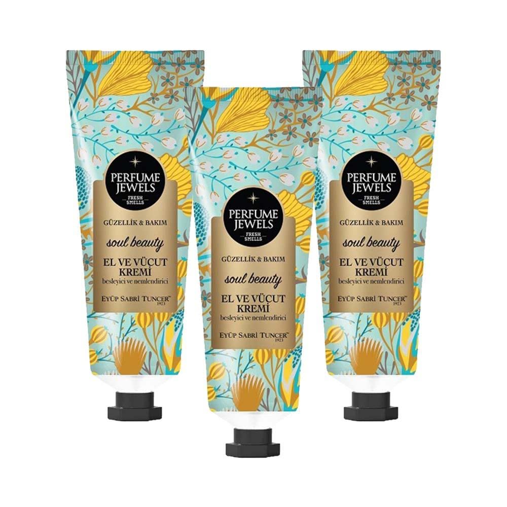Eyüp Sabri Tuncer Perfume Jewels Soul Beauty El ve Vücut Kremi 50 ml x 3