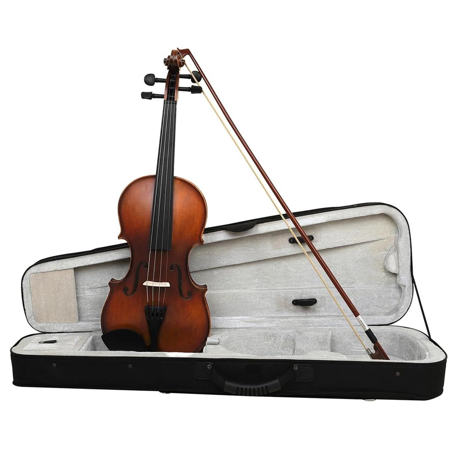Violino Acustico In Legno Massello Violino Principianti | 4/4 a grandezza naturale adatto ai principianti(Set A)