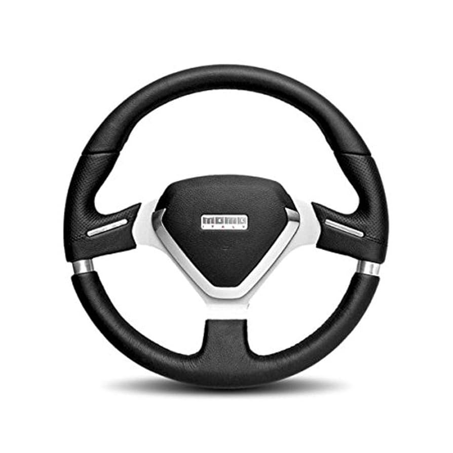 MOMOミレニアムエボ Momo MEVO35BK1P Millenium Evo 350 mm Leather Steering Wheel