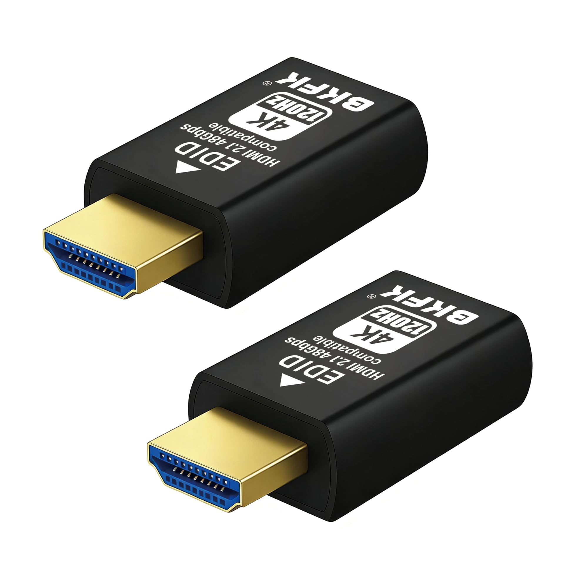DP 4K 60Hz DisplayPort Prise factice sans tête – Prend en charge 1080p-120Hz EDID Dongle 60Hz pour crypto mining, serveurs distants et bureaux virtuels (2.1-4K-120Hz-2P-)
