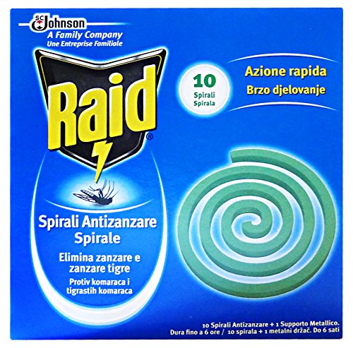 Raid Espirales Antimosquitos 10 Unidades