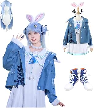 ホロライブ 兎田ぺこら コスプレ 衣装 ウィッグ 靴 フルセット