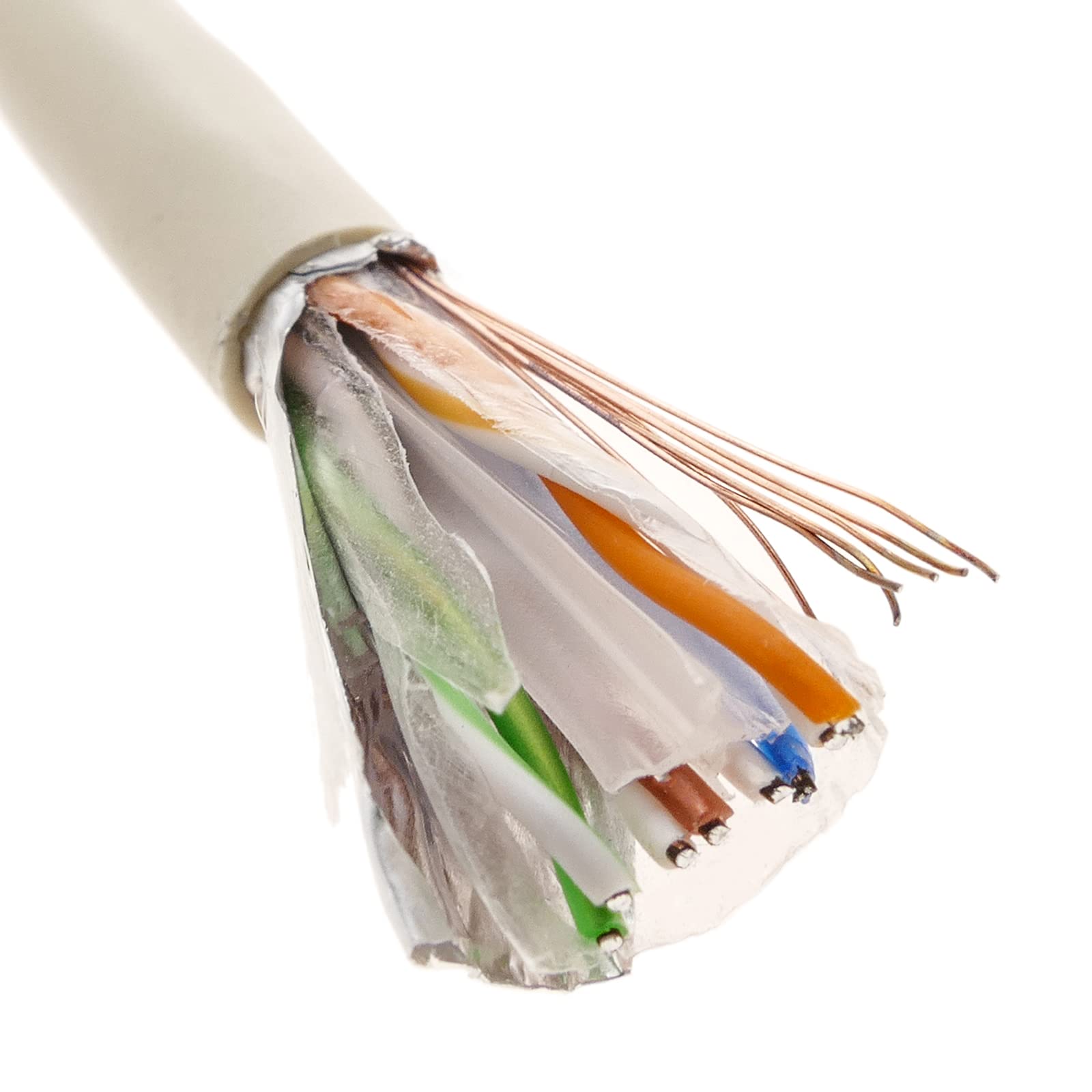 BeMatik - Bobina matassa di Cavo di Rete LAN FTP categoria Cat.6 24AWG Rigido CCA Grigio 305m
