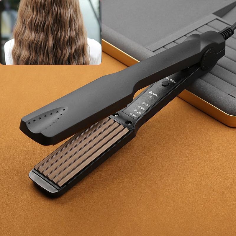 Plancha para cabello eléctrica negra EU miniatura 3