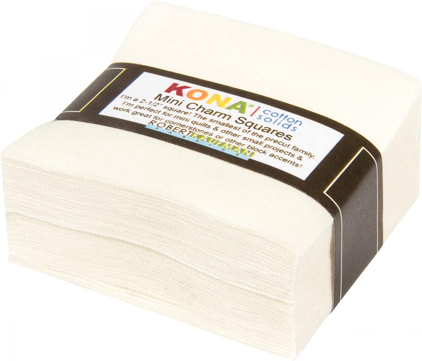 Kona Cotton Snow Mini Charms 84 Squares 2.5 Inches