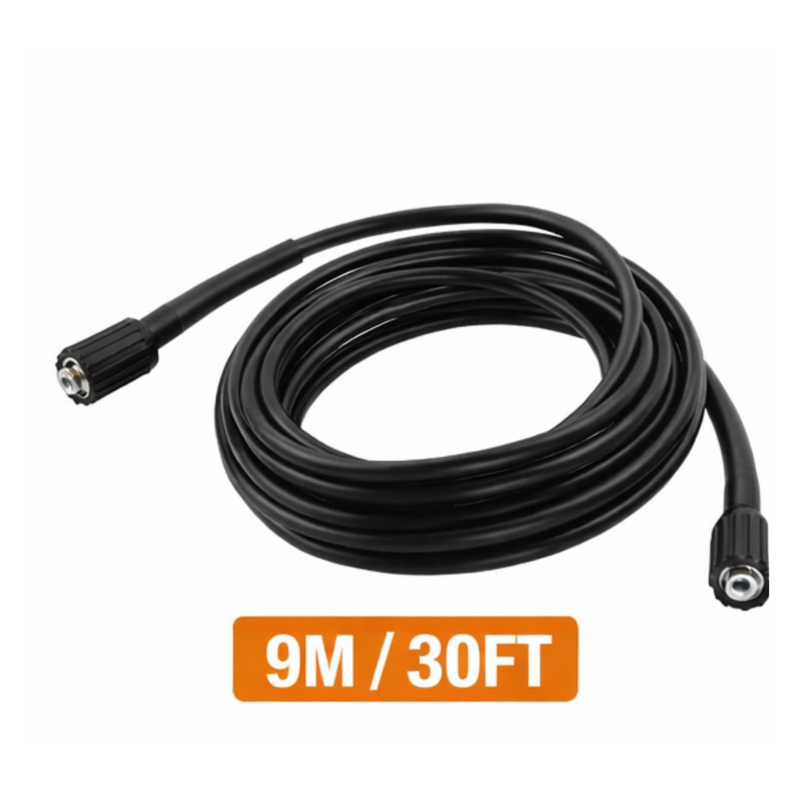 Tubo per Idropulitrice Ad Alta Pressione, Prolunga di Ricambio per Pulizia Irrigazione in PVC Lunga 9 M per Casa, Esterni, Prati, Patio (2 Estremità M22 Inserto 15 MM)