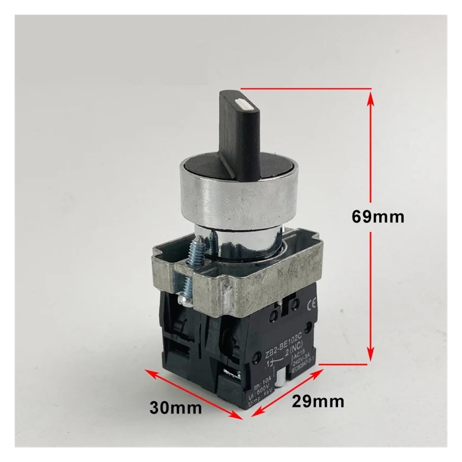 przełącznik, Pokrętło 22 mm, 2/3-pozycyjny, zatrzaskowy(XB2 BD53,20pcs)