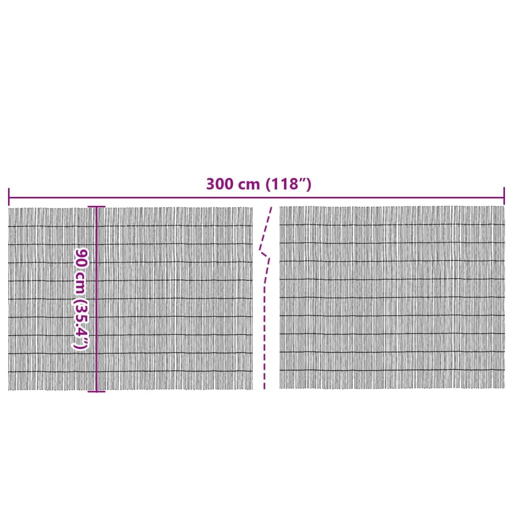 Clôture de jardin en roseau 300x90 cm panneau occultation jardin extérieur terrasse balcon brise vue séparation intimité protection sécurité