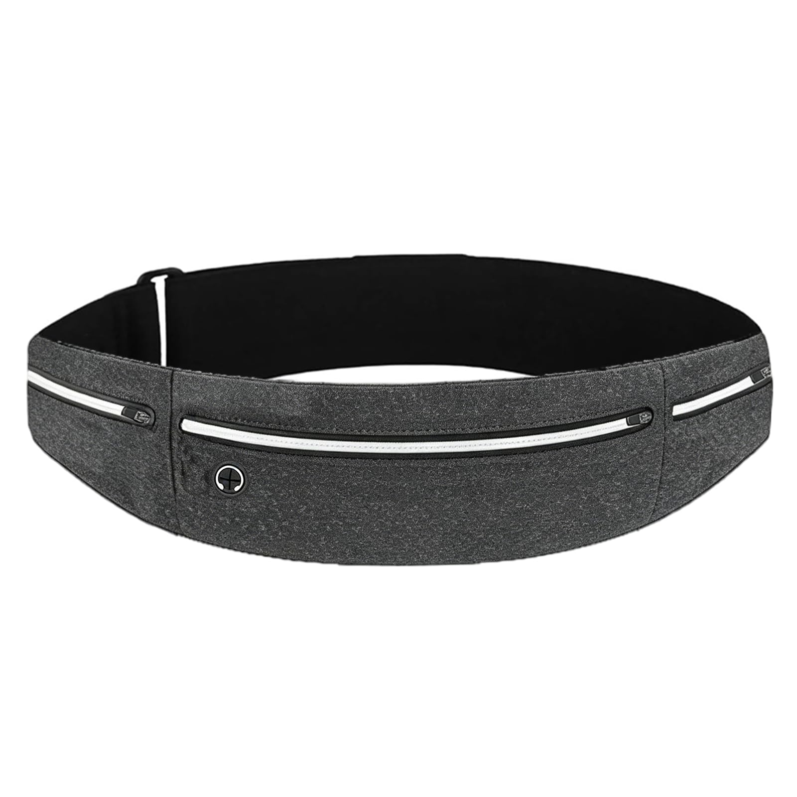 Slim Running Belt for Women Men, Lightweight Invisible Adjustable Fanny Pack for Phone Keys Essentials, Moisture Wicking Gym Waist Pouch Bag with 3 Pockets for Hiking Cycling Jogging Workout