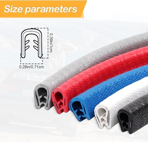 Miniatura 2 de Protectores de borde de puerta de automóvil, sello de goma de 16 pies, borde de puerta de automóvil, protector de borde de puerta en forma de U,