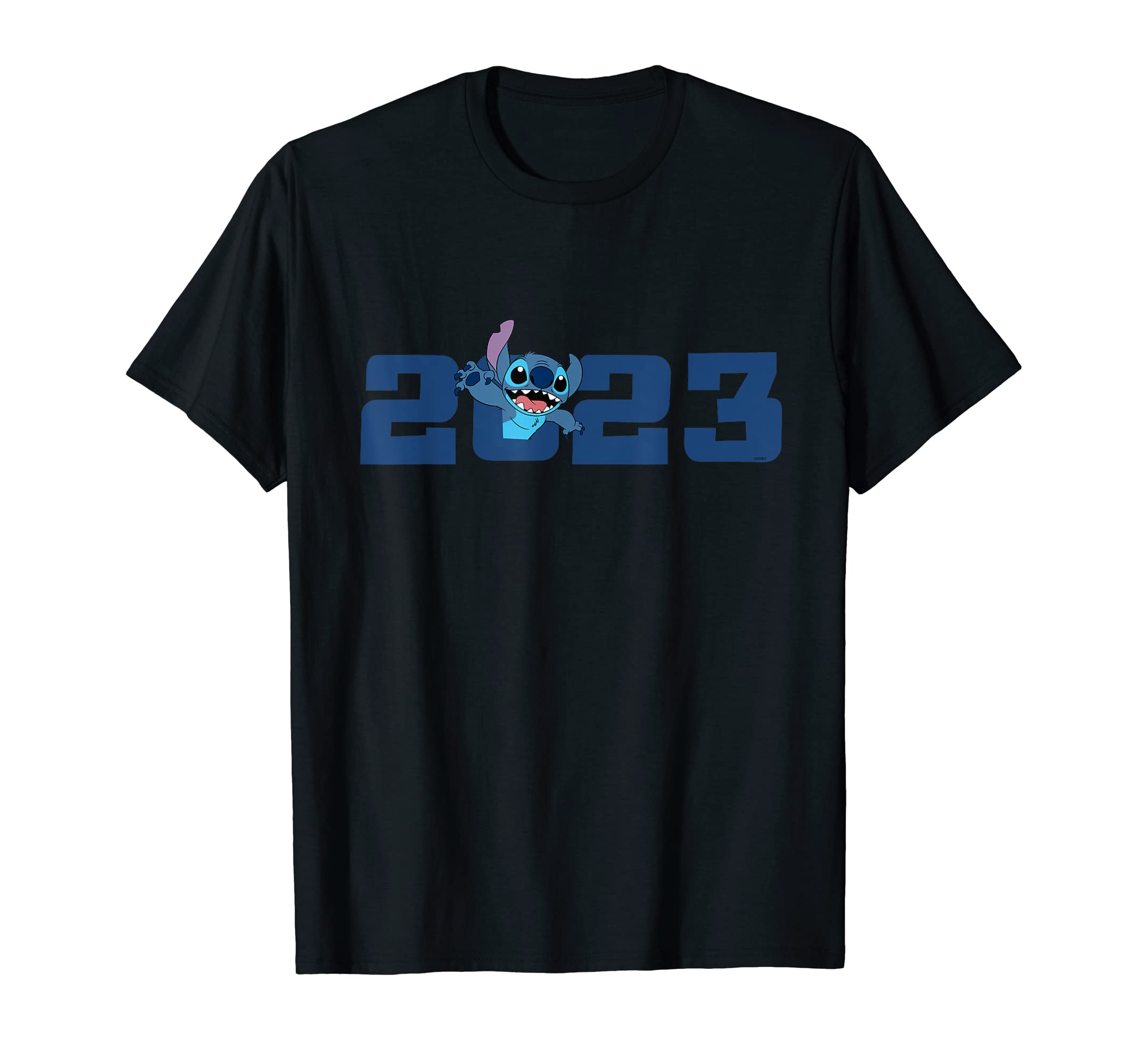 Amazon | ディズニー スティッチ 2023 お祝い 100周年 新年 Tシャツ 
