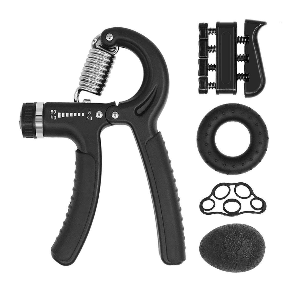 MayuMay Hand Grip Strengthener Forearm Grip Workout Kit - 5 Pack