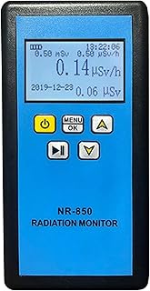 Nuclear Radiation Detector, Radiation Monitor with LCD Display, Portable Handheld Beta Gamma X Ray Radiation Dosimeter, 3 Audible and Visual Vibration Alarms(NR-850)