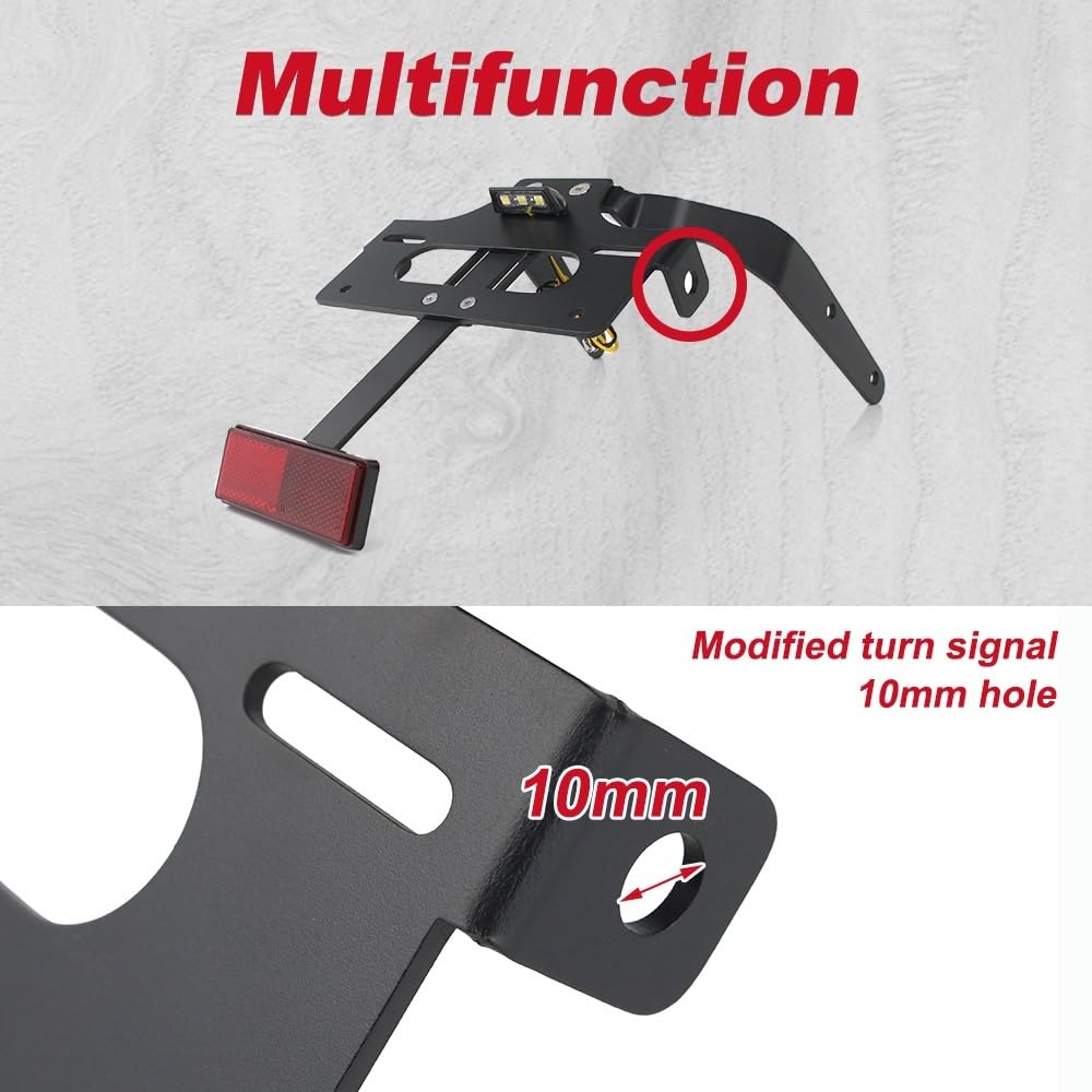 Portatarga Kit porta targa posteriore per moto, staffa per BETA ALP 4.0 X TE 2024