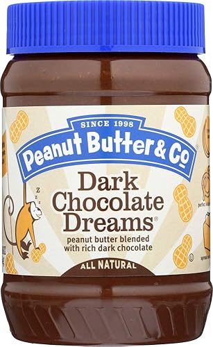 Peanut Butter & Co., mantequilla de cacahuete mezclada con rico chocolate oscuro, sueños de chocolate oscuro, 16.01oz (paquetes de 3)