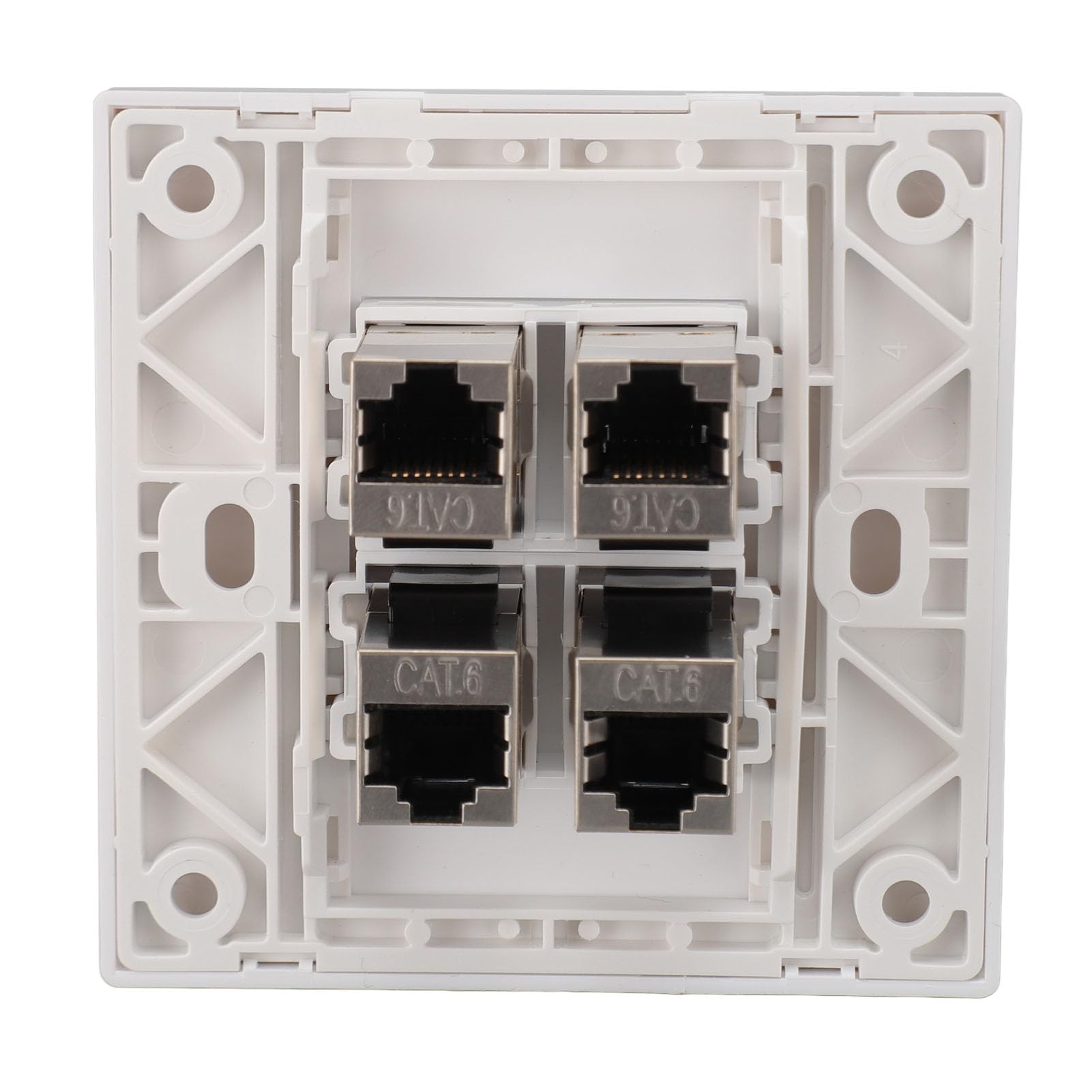 Płyta Czołowa Ethernet CAT6 4-portowy żeński do żeńskiego Gniazdo ścienne do Kabla Ethernet Gniazdo Sieciowe do CAT5 CAT5E CAT6 CAT6A