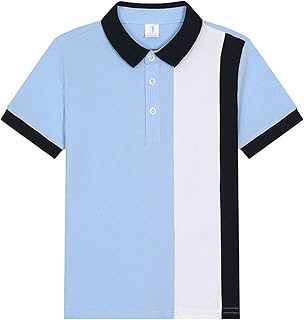 Polo para niña, camiseta de verano para chico, a rayas, camisa de solapa, manga corta, transpirable, camiseta básica, holgada, ropa fresca, divertida, regalo, uso diario, camiseta deportiva
