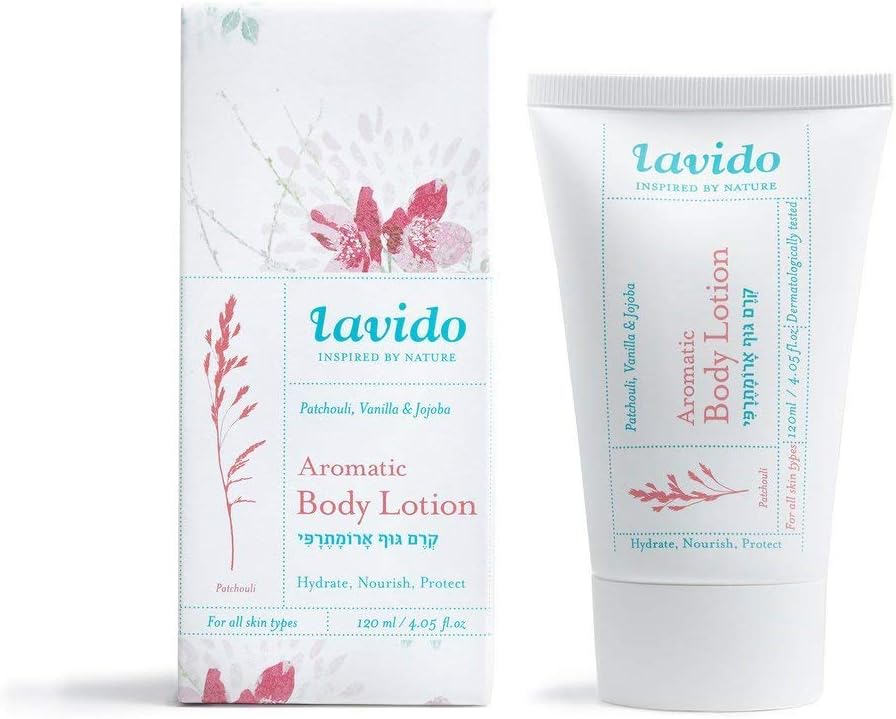 Lavido - Natural Aromatic Body Lotion (Patchouli) (4.05 fl oz | 120 ml) | Clean, Non-Toxic Skincare