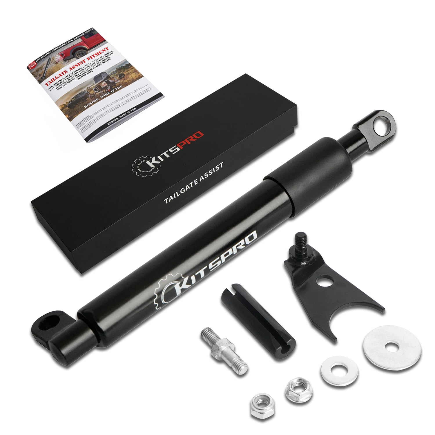 KitsPro Truck Tailgate Assist Shocks Strut, Compatible with Silverado Sierra 1500/2500/3500 from 2008 to Current, 1-PC Set