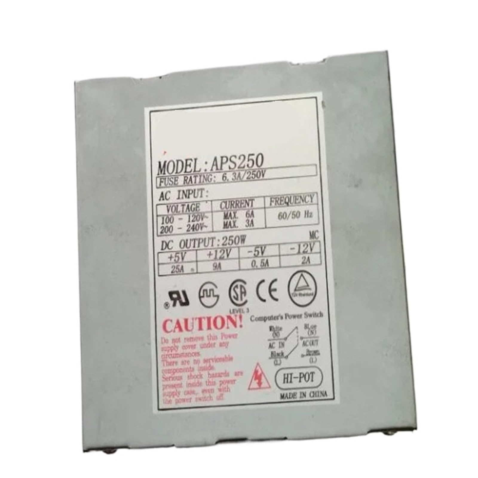 SWEWDSQG Power Supply 250W Power Supply APS250