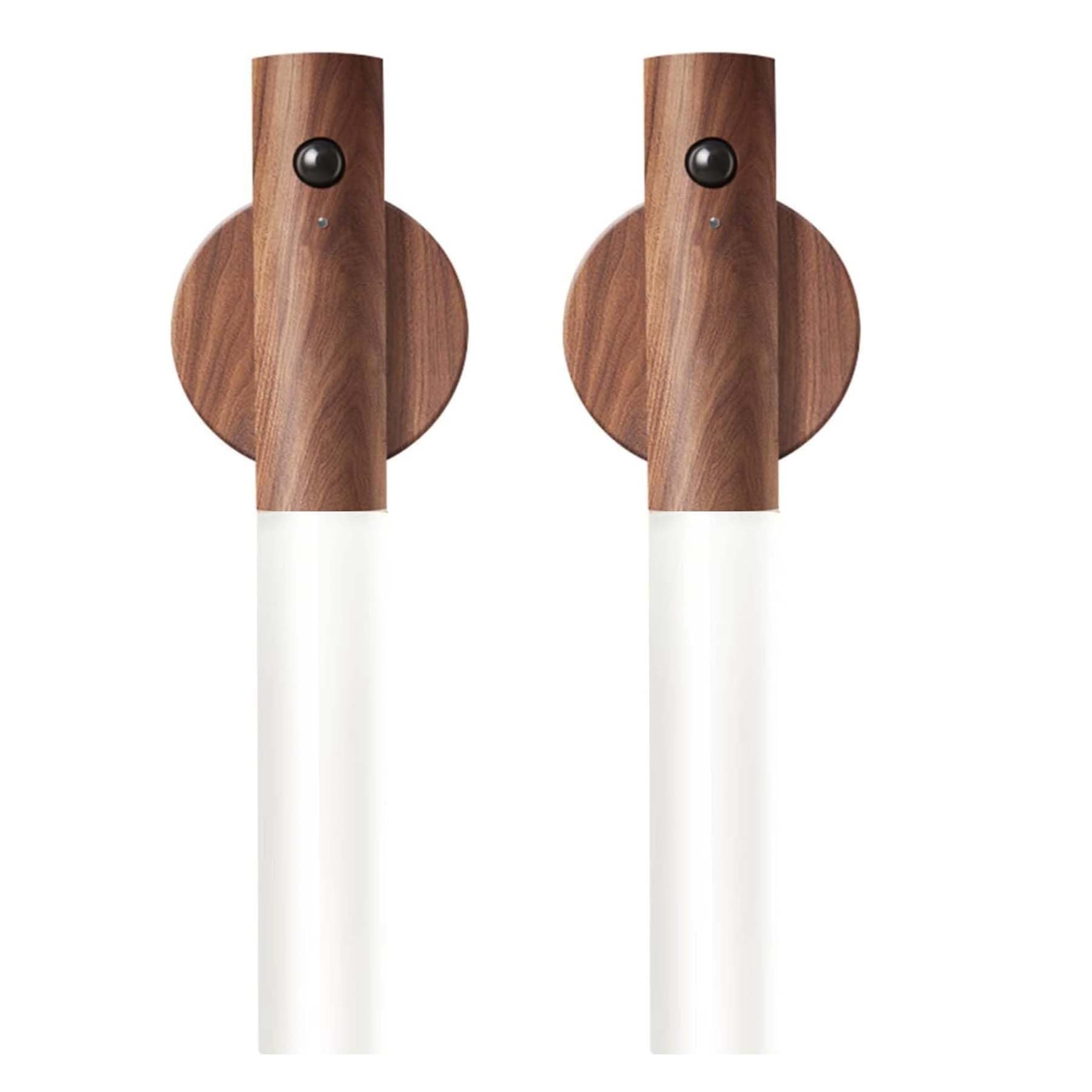 Lámpara de pared Recargable USB de Madera,Lampara Luz de Pared de Madera,Aplique Pared Interior con Sensor de Movimiento,Luz nocturna LED Para Dormitorios Pasillos Escaleras