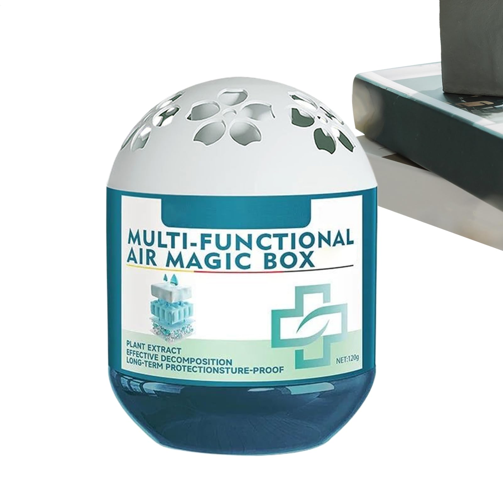 Pudełko do Oczyszczania Powietrza,120g Automatyczny Oczyszczacz bez Zasilania,Pojemnik Oczyszczacza Powietrza Do Zbierania Kurzu | Do Usuwania Zapachów Zwierząt Biura Samochodu Salonu Sypialni