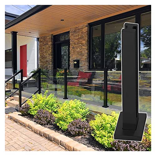 Poteau de garde-corps en verre pour sécuriser la terrasse du jardin et le porche