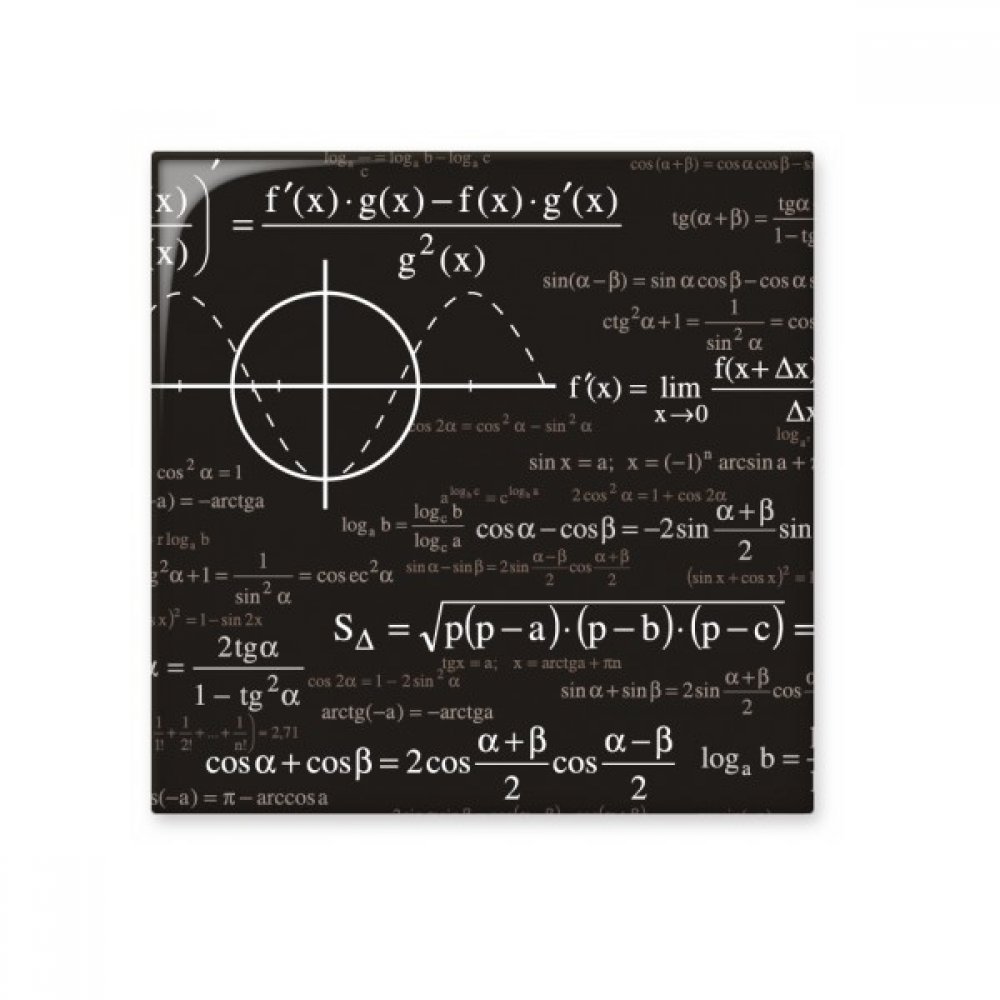 Formule courbe graphiques sciences mathématiques sur carreaux de céramique DIYthinker L