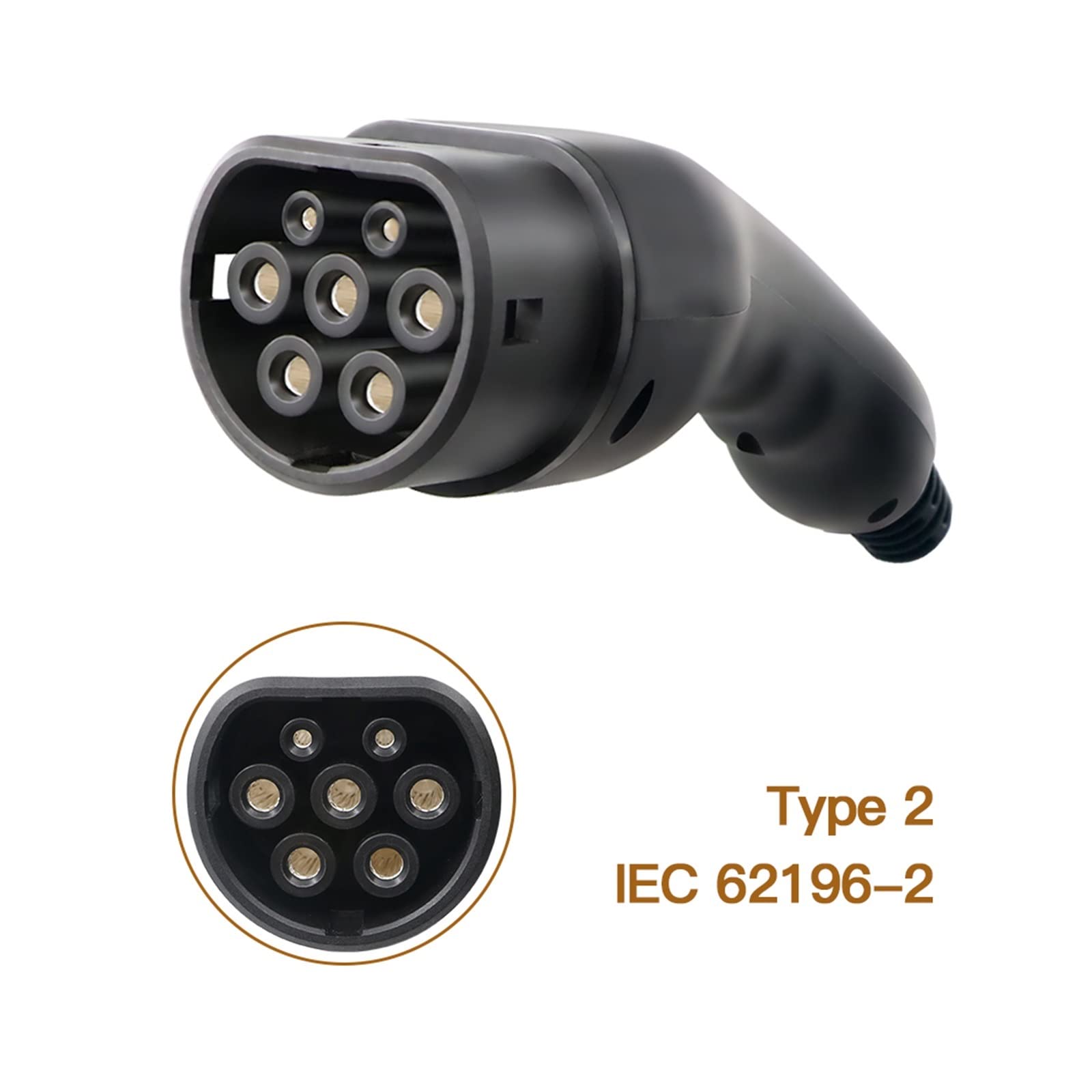 Tipo 2 Cavo di Ricarica EV 16A/32A 1/3 Fase Cavo IEC62196-2 for Stazione di Ricarica for Veicoli Elettrici 11KW 22KW Ricarica Sicura(16A 3.6KW 5M)
