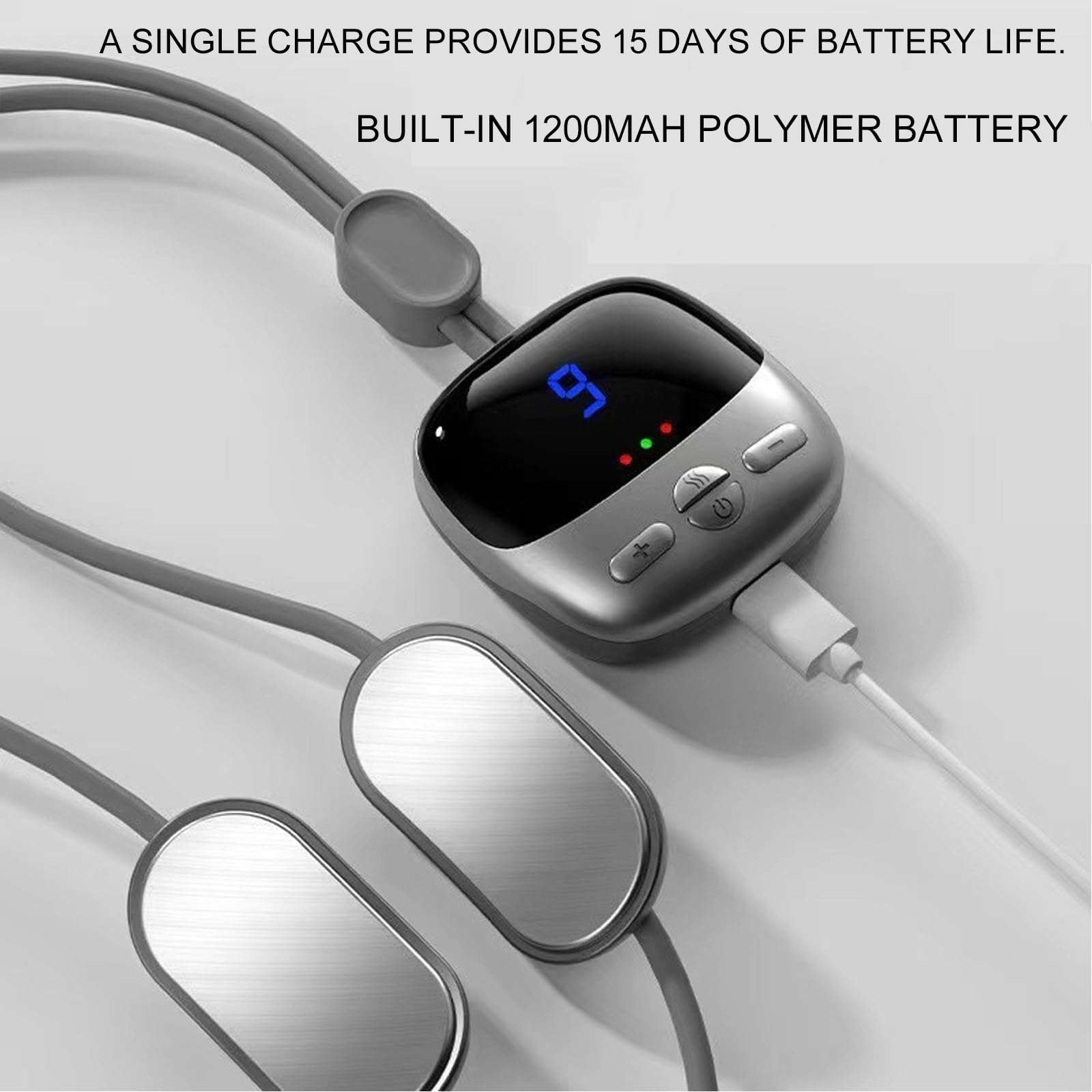 Raviso Tragbarer Nackenmassager Mini Nackenmassagegerät mit 4 Modi, 9 Stärken, 3 Gängen, Heißkompresse & Dual Pulse - Intelligentes Anhänger Halsketten - Massagegerät für Reisen