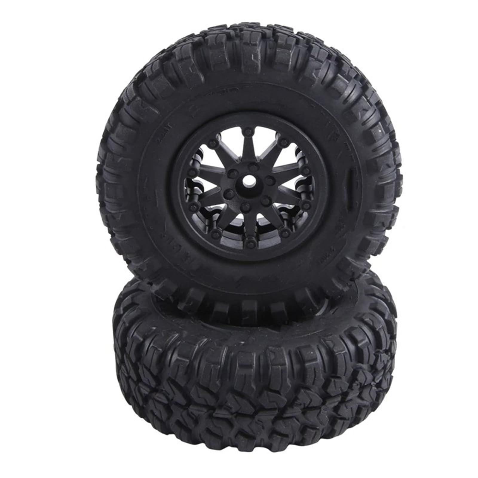RC Pneus Jante Compatible avec Axial SCX10 RR10 1:10 RC Rock Crawler 4 Pièces 118X44mm 2.2 Pouces Pneus en Caoutchouc Et Jante De Roue À Billes en Plastique