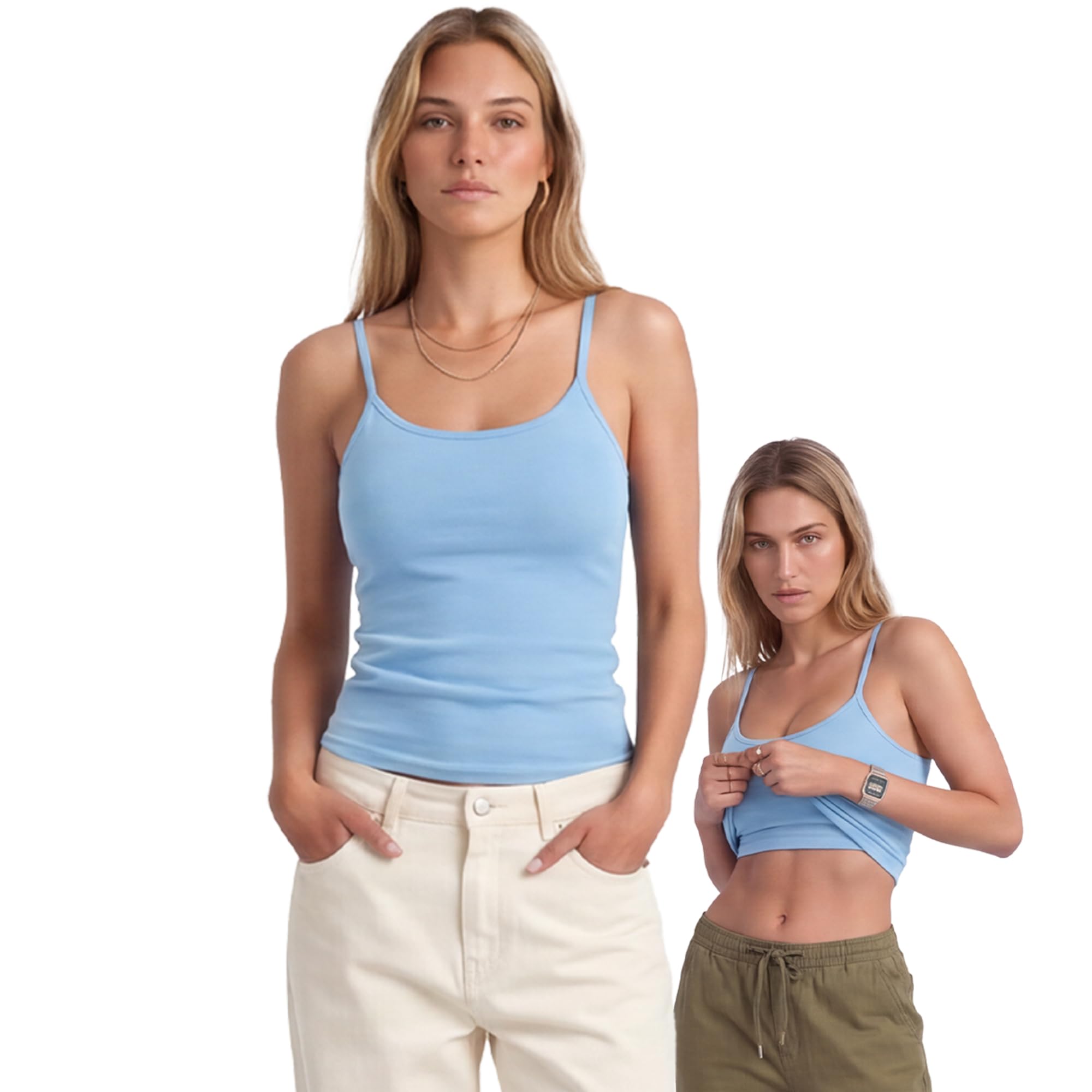 Amazon.com: Emmalise Women's Camisole Built in Bra Wireless Fabric
