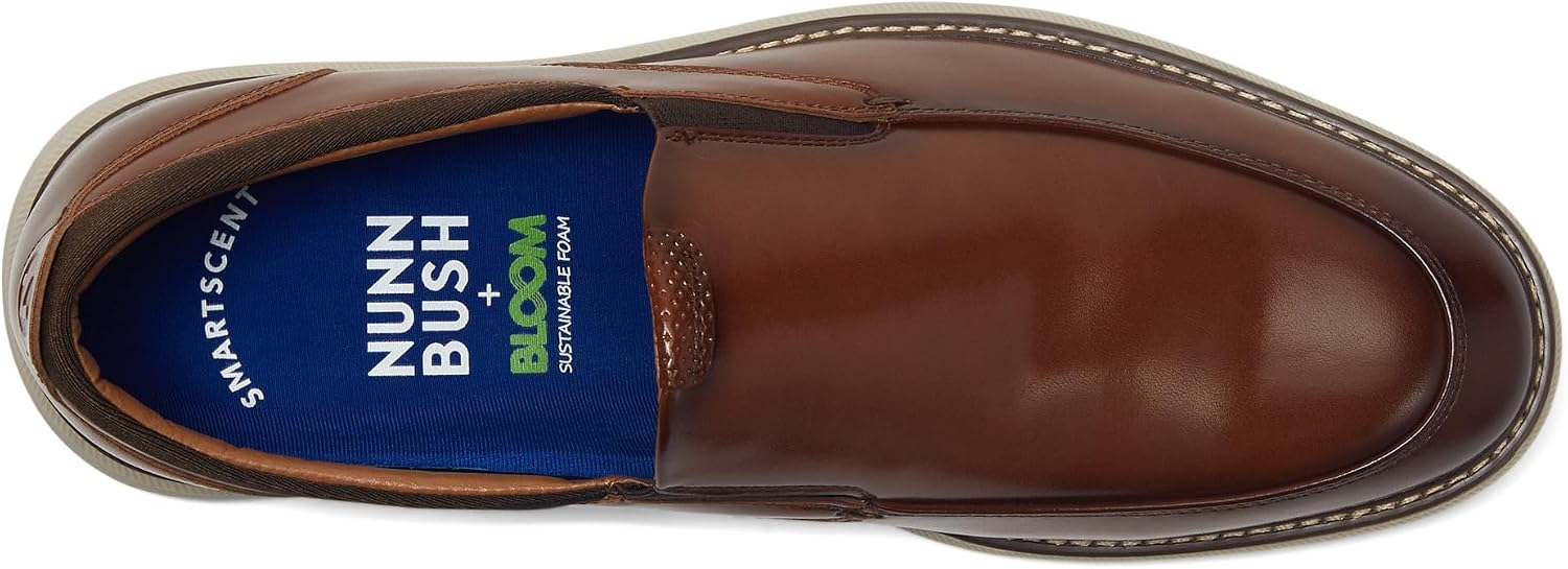 Nunn Bush Chase Moccasin Toe Slip-On Lightweight Contemporary Loafer