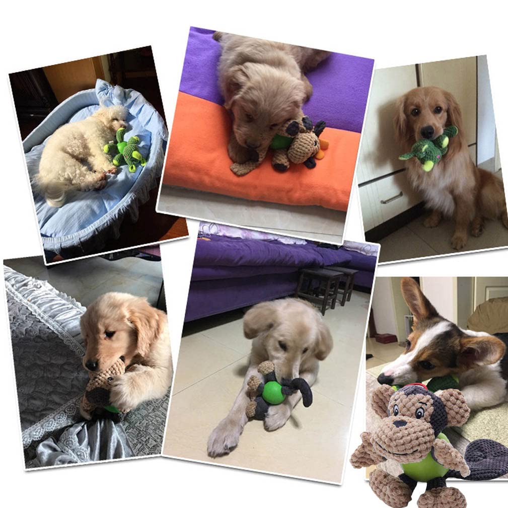 Juguetes Para Perros Tibapla - 2 Piezas De Peluche Con Chirriador | Ideal Para Limpieza Dental