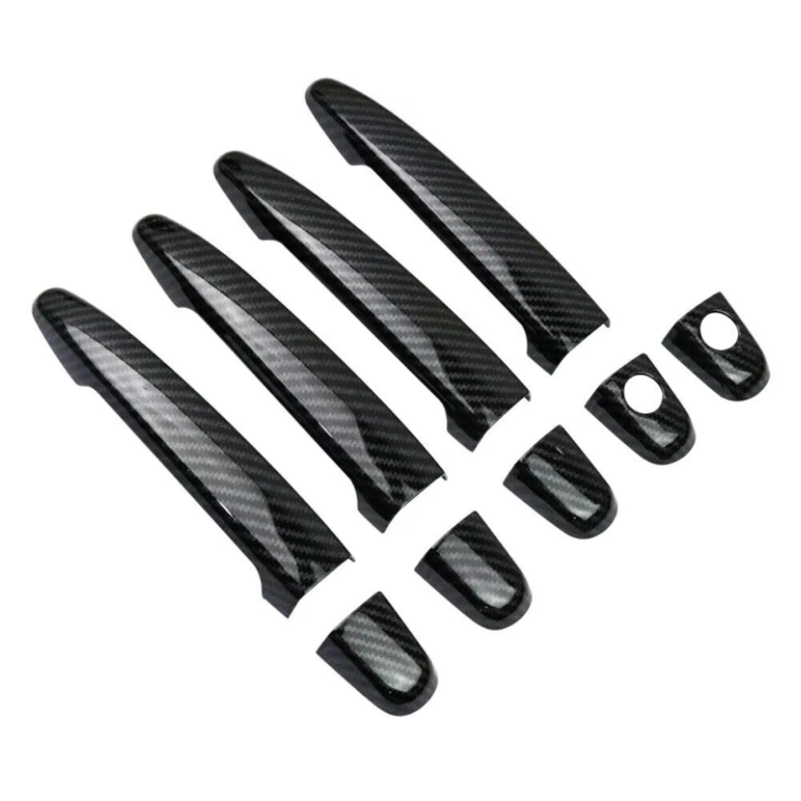 Woliiexz One Color Exterior Door Handle Cap Compatible With Toyota For Corolla 2009 2010 2011 2012 2013 Abs Trim Carbon Fiber Look Car Exterior Door Handle Housing